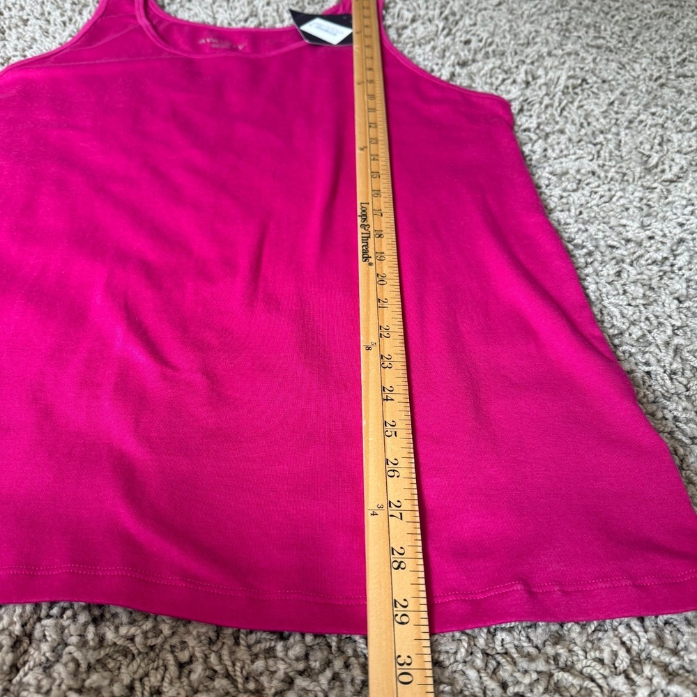 NWT Ava & Viv Plus Size Tank Top 3X Pink Scoop Neck Sleeveless Womens Layering - Picture 7 of 8